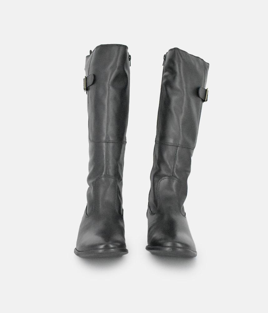Cinderella Shoes Fashionable Long Black Leather Boots