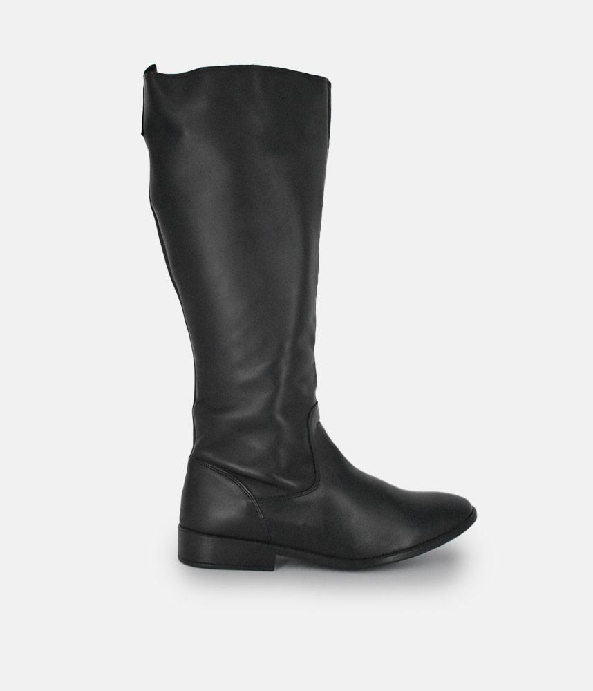 Cinderella Shoes Classic Long Black Leather Boots