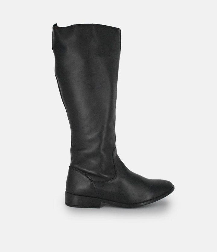 Cinderella Shoes Classic Long Black Leather Boots