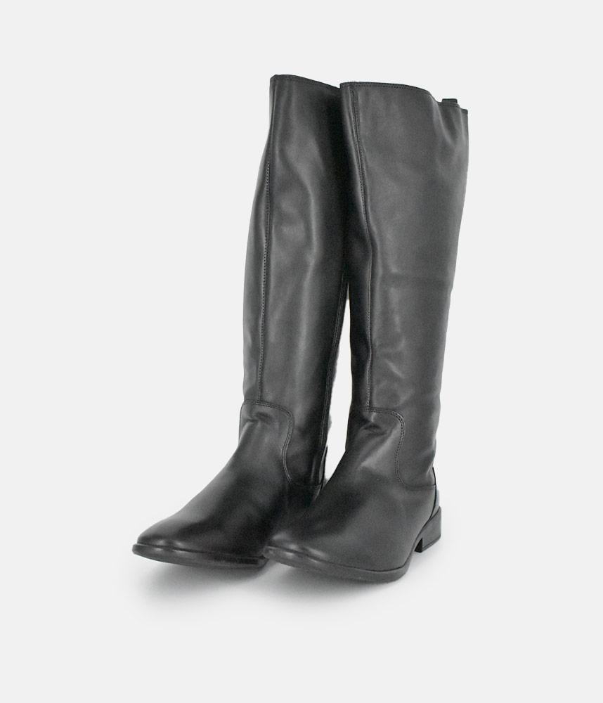 Cinderella Shoes Classic Long Black Leather Boots