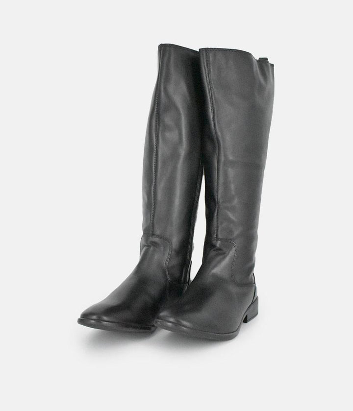 Cinderella Shoes Classic Long Black Leather Boots