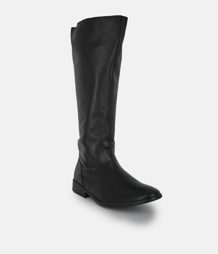 Cinderella Shoes Classic Long Black Leather Boots