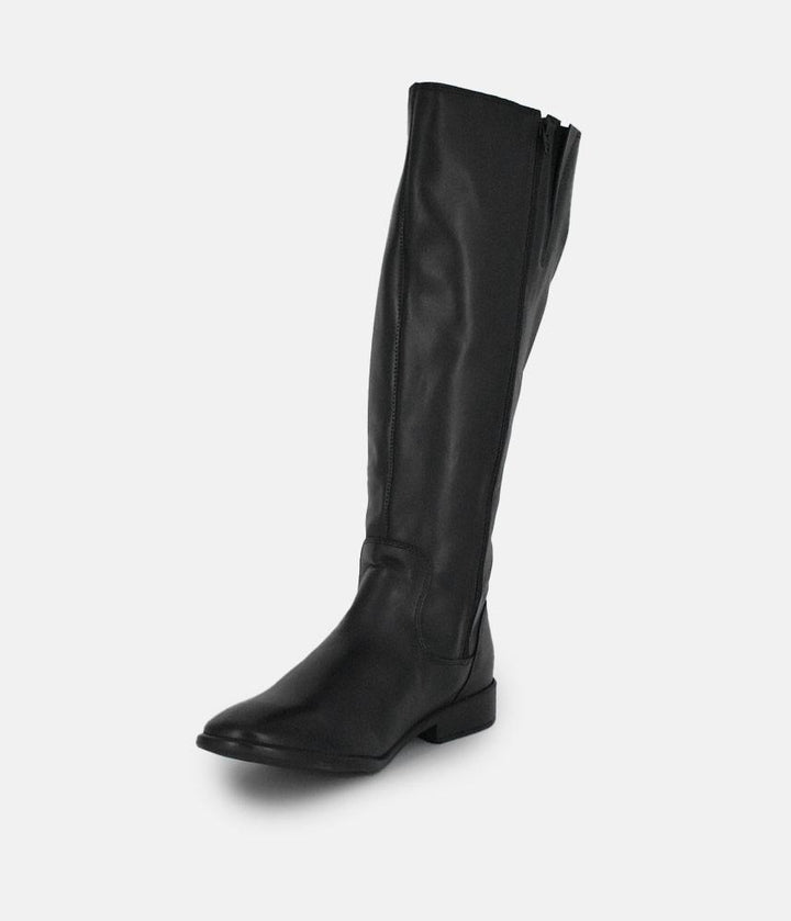 Cinderella Shoes Classic Long Black Leather Boots
