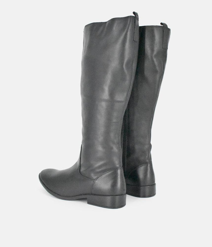 Cinderella Shoes Classic Long Black Leather Boots