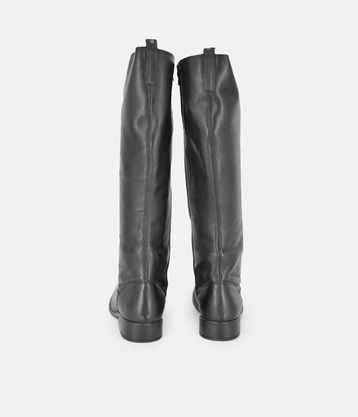 Cinderella Shoes Classic Long Black Leather Boots