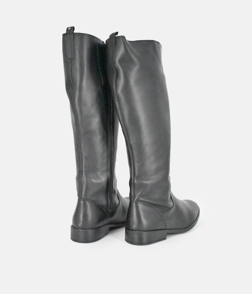 Cinderella Shoes Classic Long Black Leather Boots