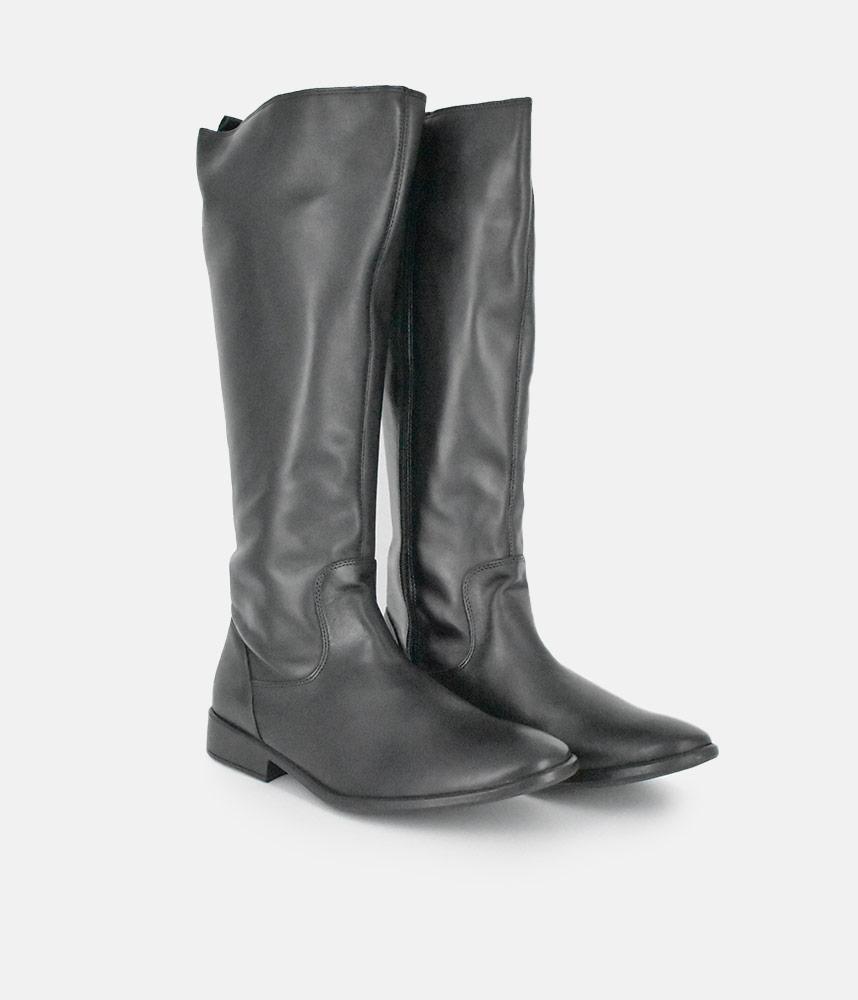 Cinderella Shoes Classic Long Black Leather Boots