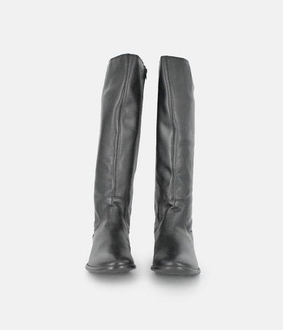 Cinderella Shoes Classic Long Black Leather Boots
