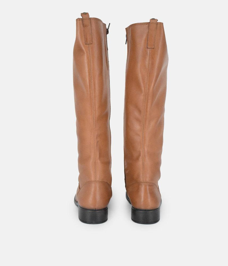 Cinderella Shoes Classic Long Brown Leather Boots