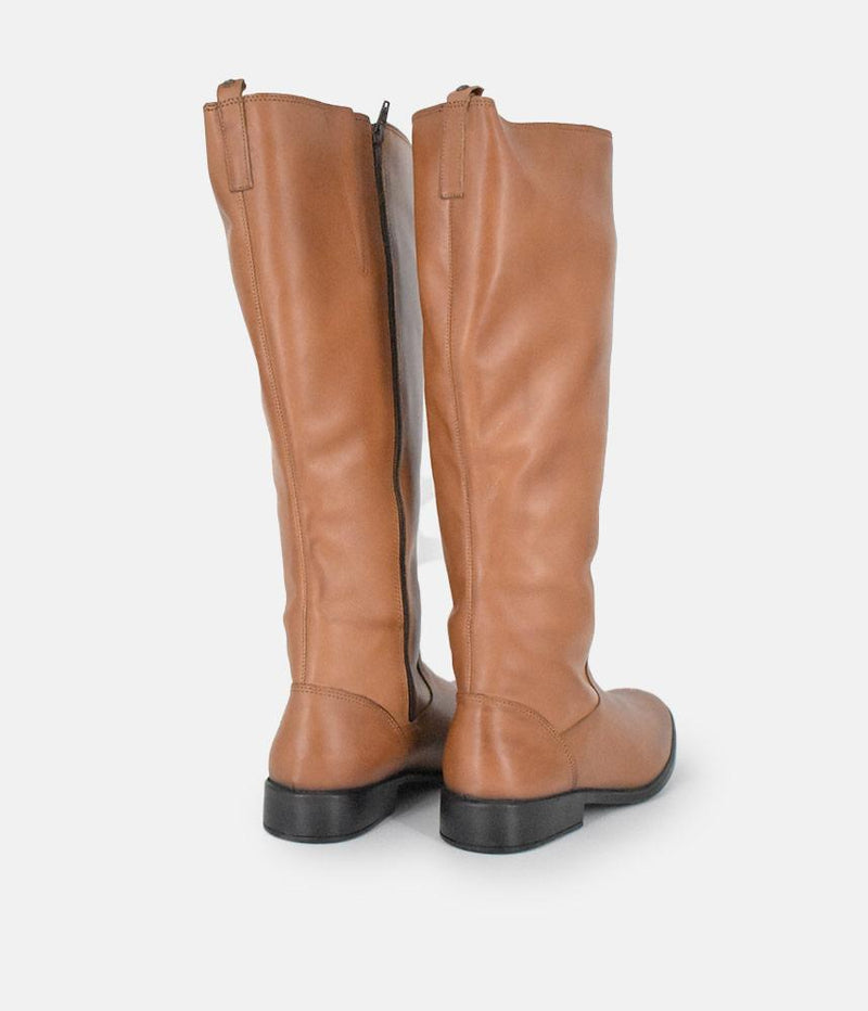 Cinderella Shoes Classic Long Brown Leather Boots