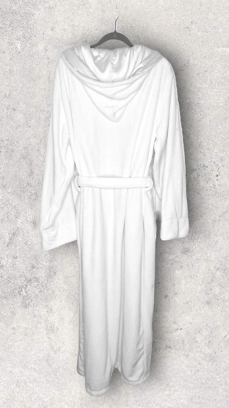 White Premium Satin Lined Hooded Robe