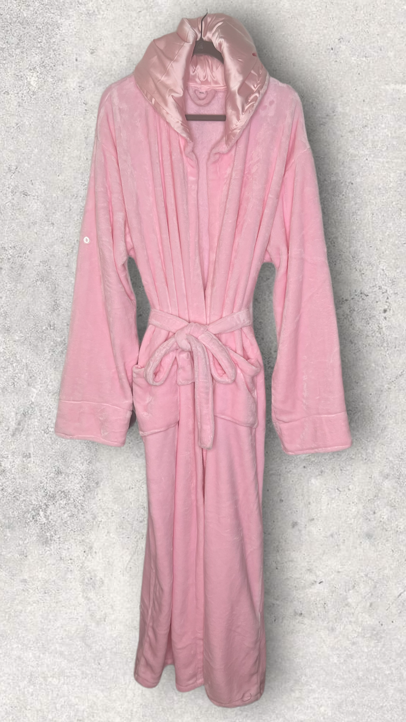 Cotton Candy Premium Satin Lined Hooded Robe