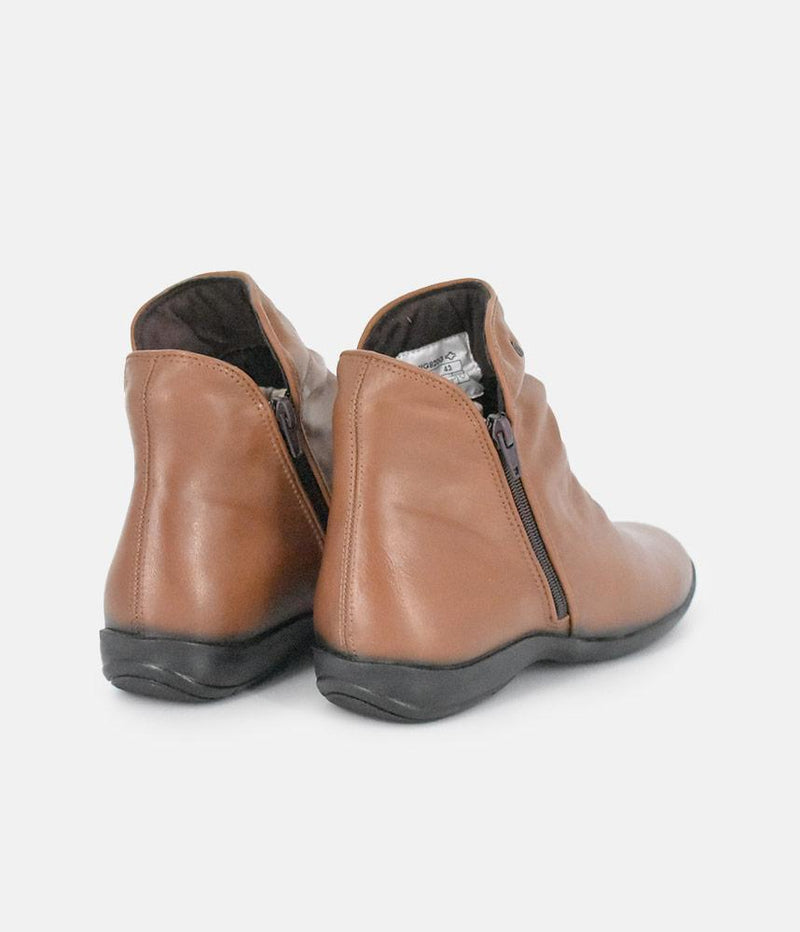 Cinderella Shoes Versatile Brown Ankle Bootie