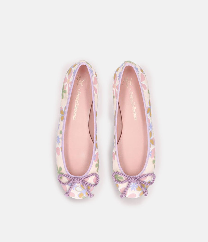 Pretty Ballerina Beautiful Floral Lavendar Ballerinas