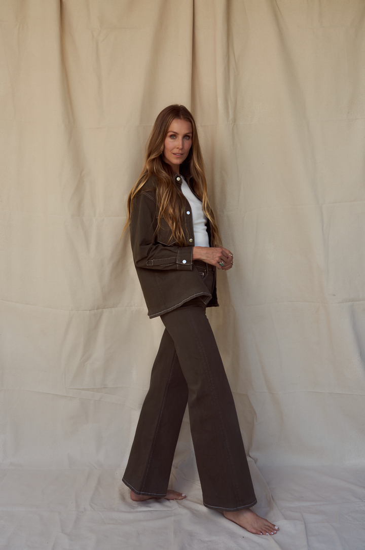 Penelope Shirt Jacket - Olive