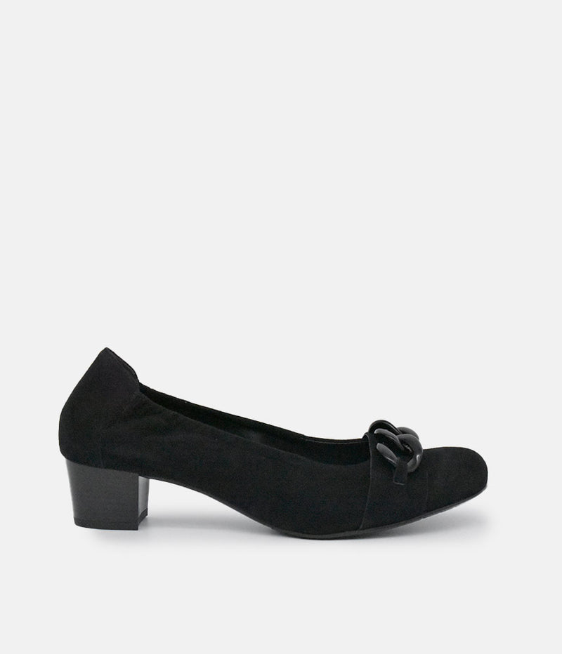 Semler Plush Dressy Black Suede Heels