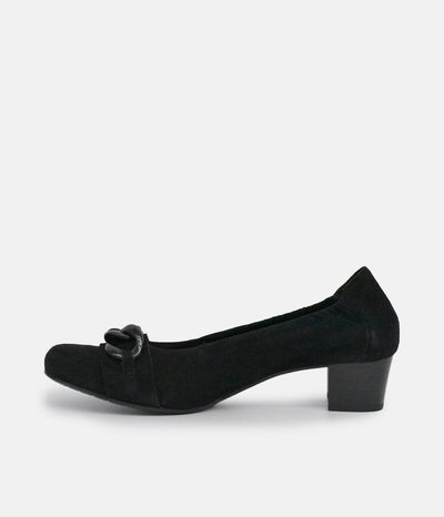 Semler Plush Dressy Black Suede Heels