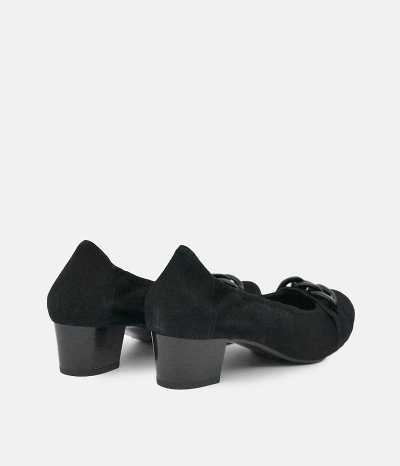 Semler Plush Dressy Black Suede Heels