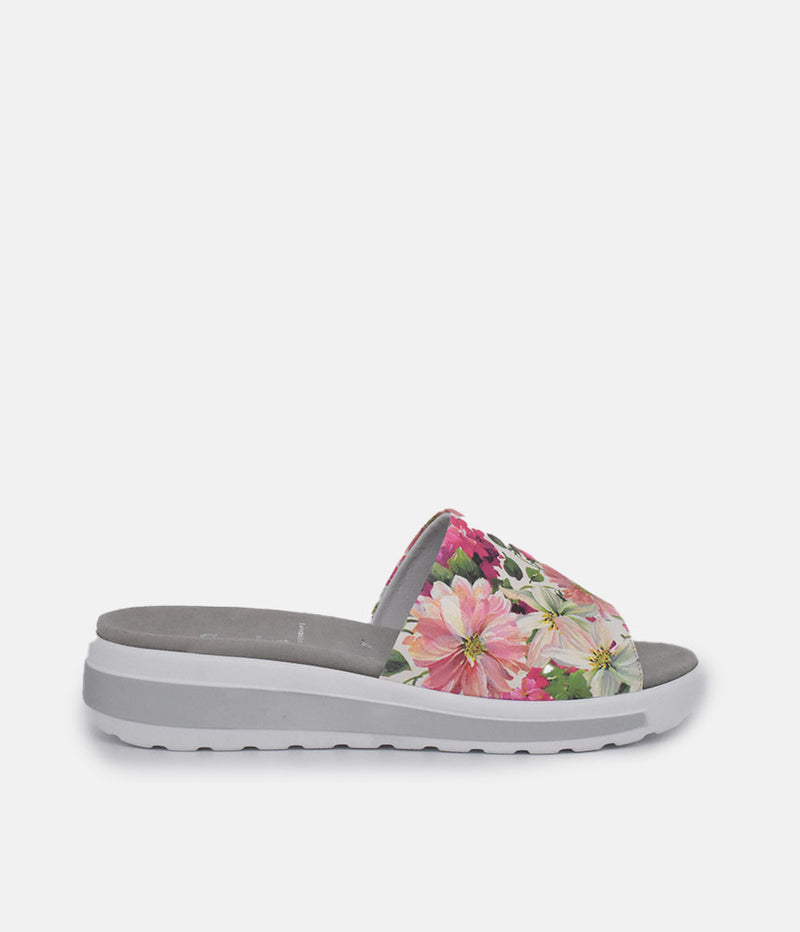 Semler Pretty Pink Floral Slip on Sandals