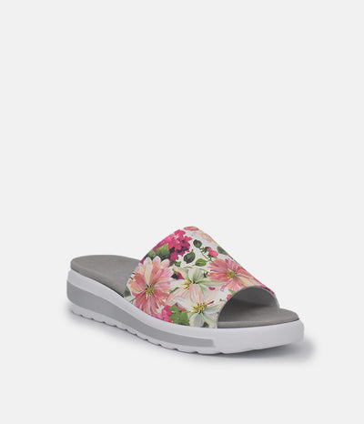 Semler Pretty Pink Floral Slip on Sandals