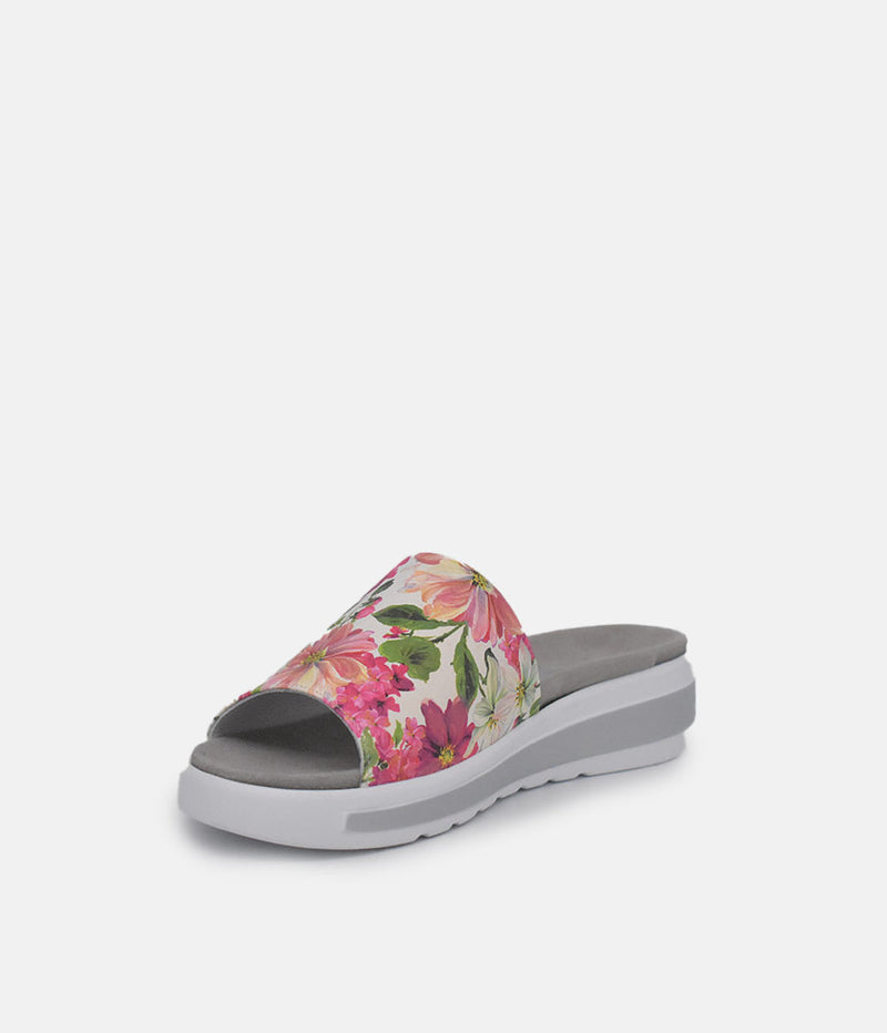 Semler Pretty Pink Floral Slip on Sandals