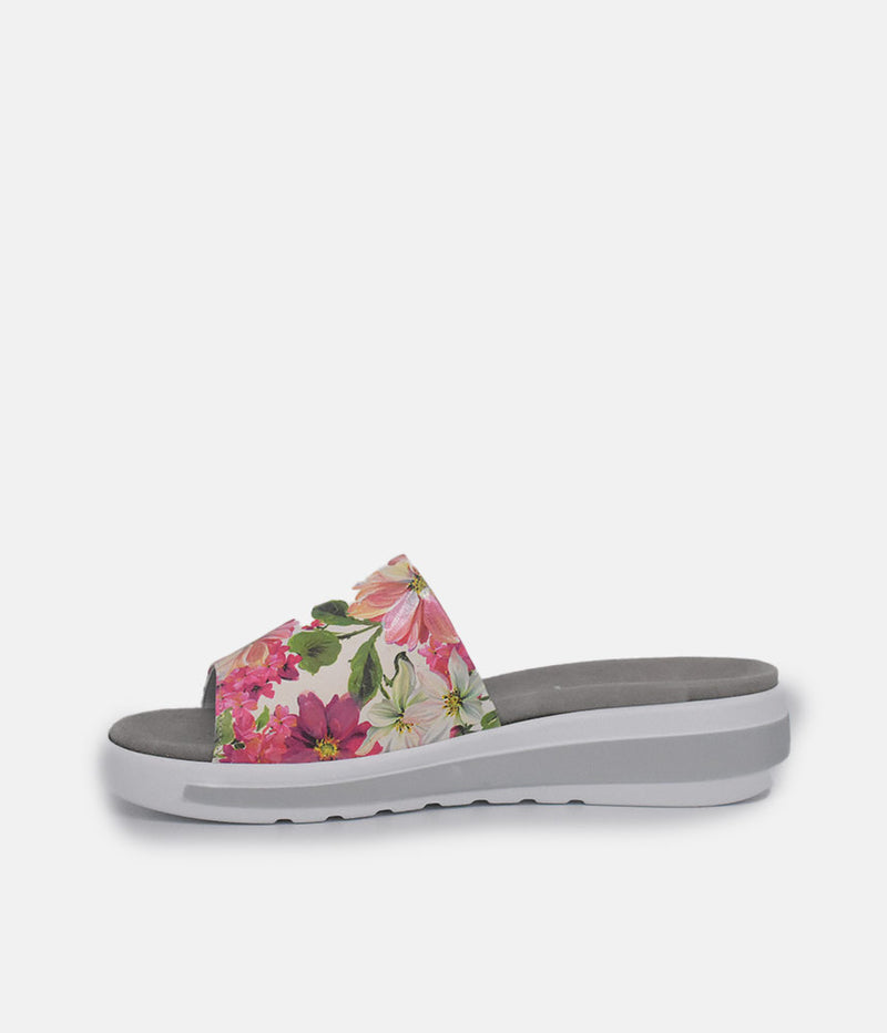 Semler Pretty Pink Floral Slip on Sandals