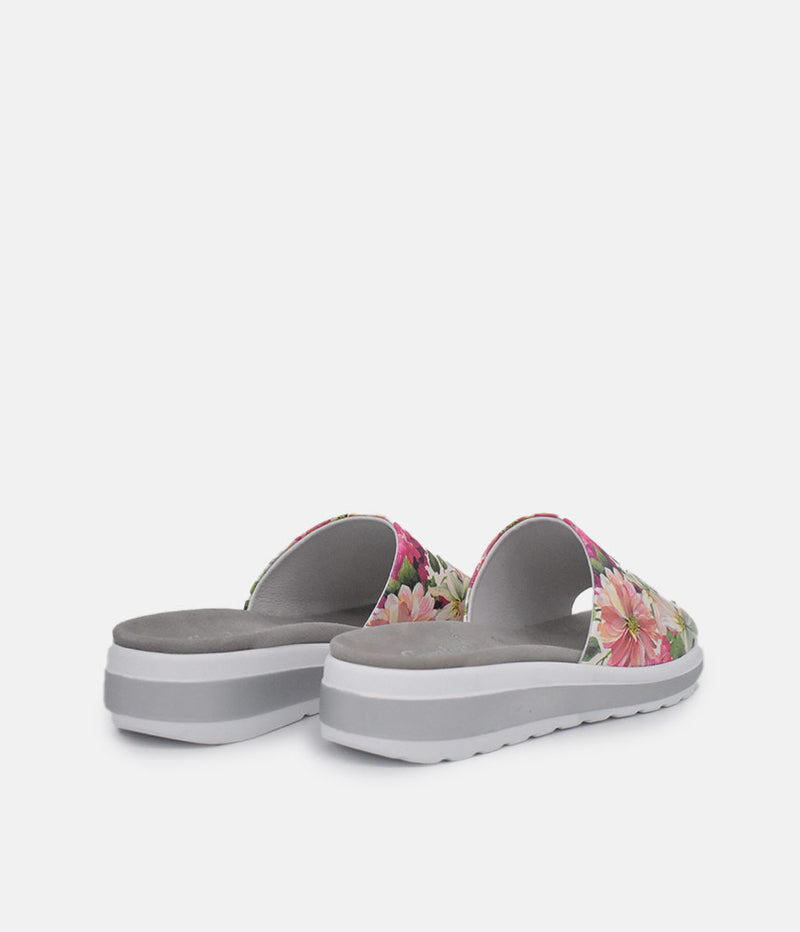 Semler Pretty Pink Floral Slip on Sandals