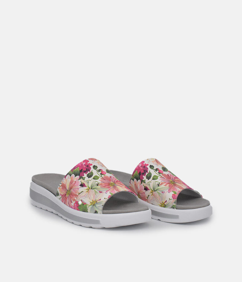 Semler Pretty Pink Floral Slip on Sandals