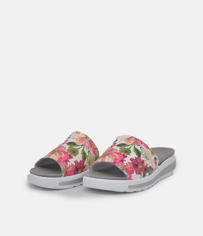 Semler Pretty Pink Floral Slip on Sandals
