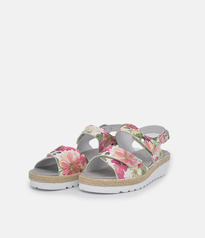 Semler Pretty Pink Floral Wedge Sandals