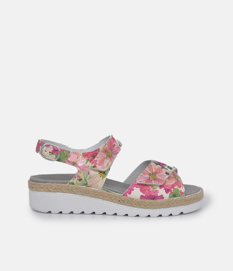 Semler Pretty Pink Floral Wedge Sandals