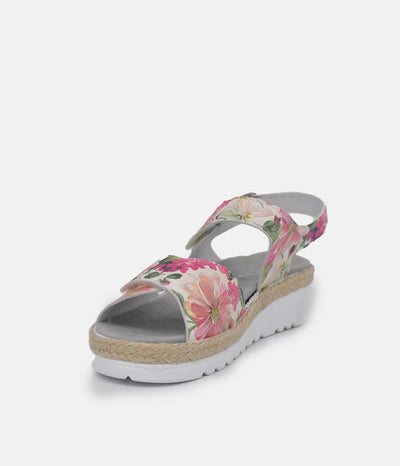 Semler Pretty Pink Floral Wedge Sandals