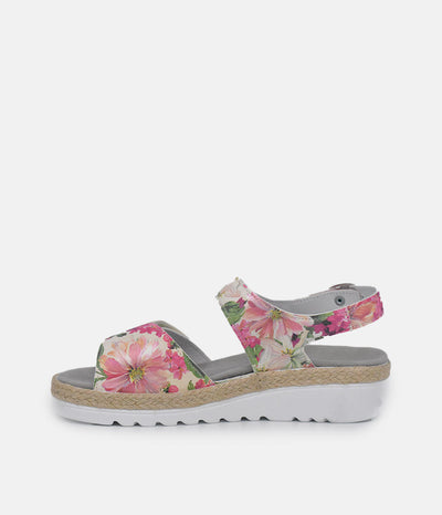 Semler Pretty Pink Floral Wedge Sandals