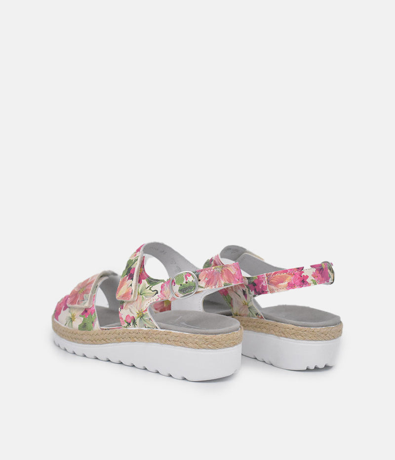 Semler Pretty Pink Floral Wedge Sandals