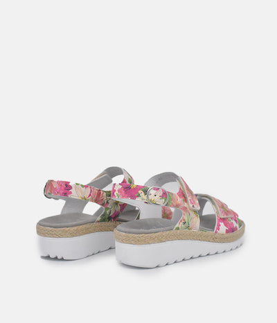 Semler Pretty Pink Floral Wedge Sandals