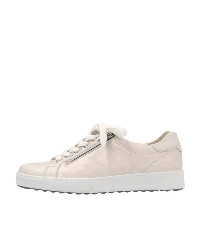 Semler Luxurious Quilted Cream Trainers