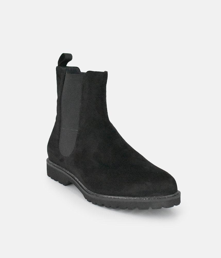 Sioux Premium Black Suede Ankle Boots