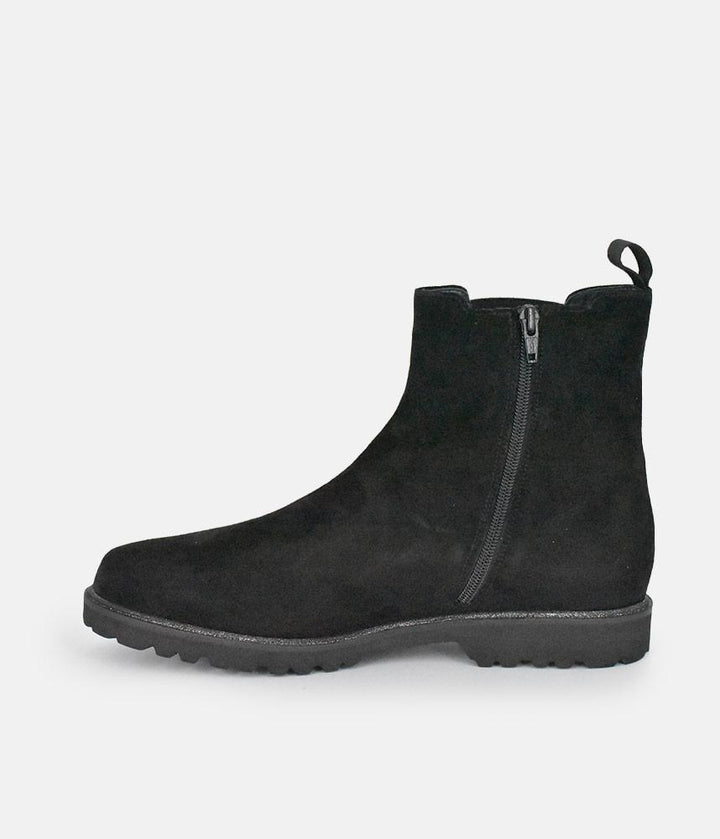 Sioux Premium Black Suede Ankle Boots