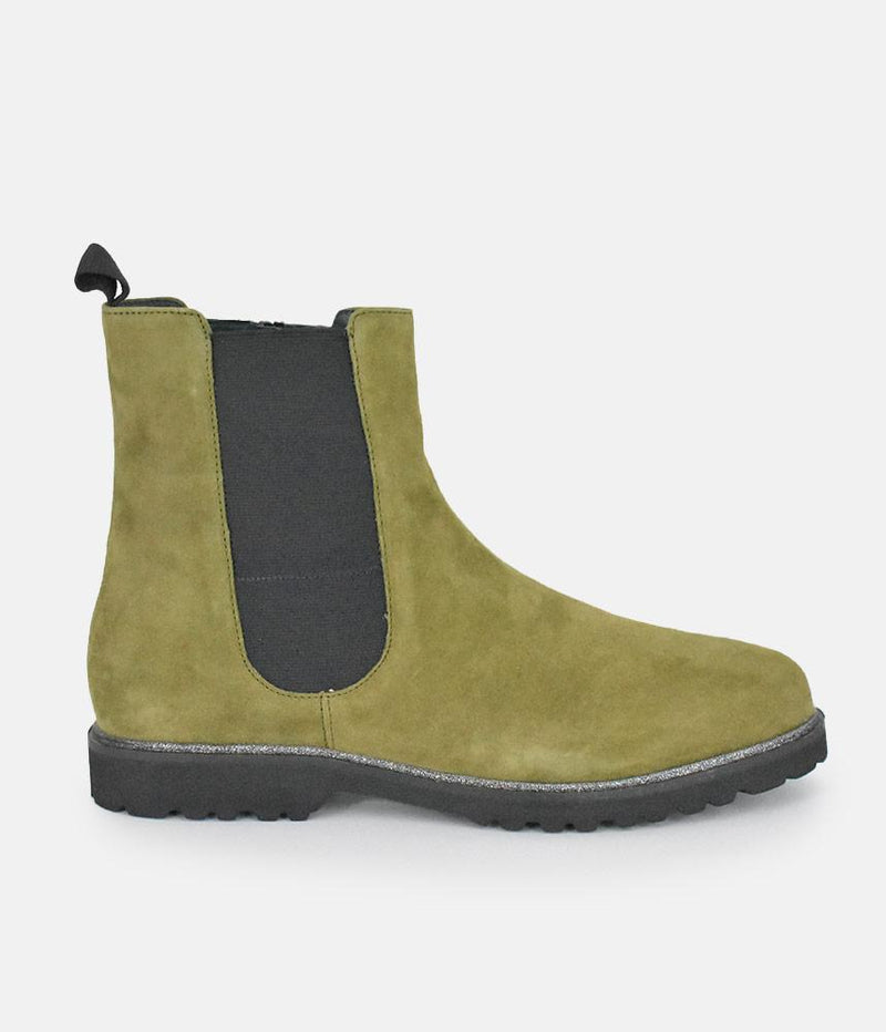 Sioux Premium Green Suede Ankle Boots