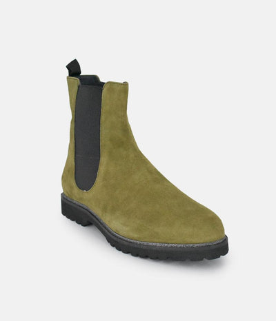 Sioux Premium Green Suede Ankle Boots