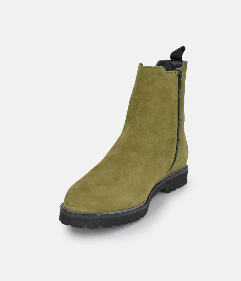 Sioux Premium Green Suede Ankle Boots