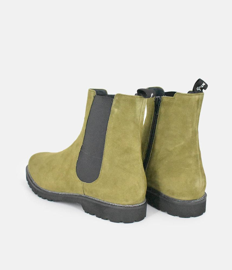 Sioux Premium Green Suede Ankle Boots