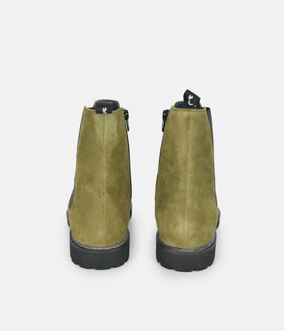 Sioux Premium Green Suede Ankle Boots