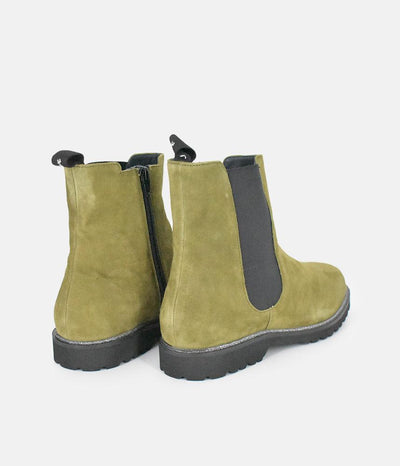 Sioux Premium Green Suede Ankle Boots