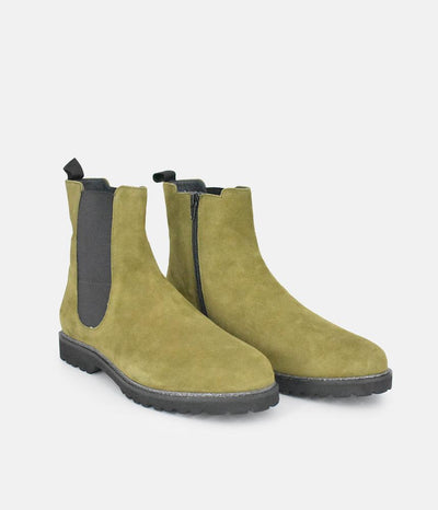 Sioux Premium Green Suede Ankle Boots