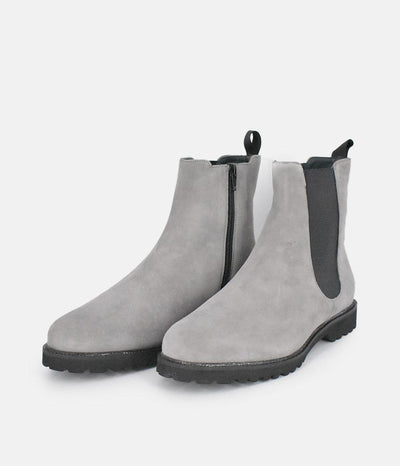 Sioux Premium Light Grey Suede Ankle Boots