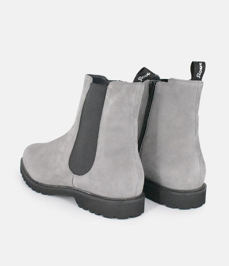 Sioux Premium Light Grey Suede Ankle Boots