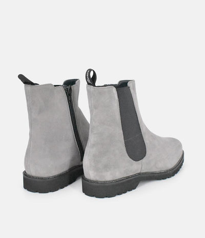 Sioux Premium Light Grey Suede Ankle Boots