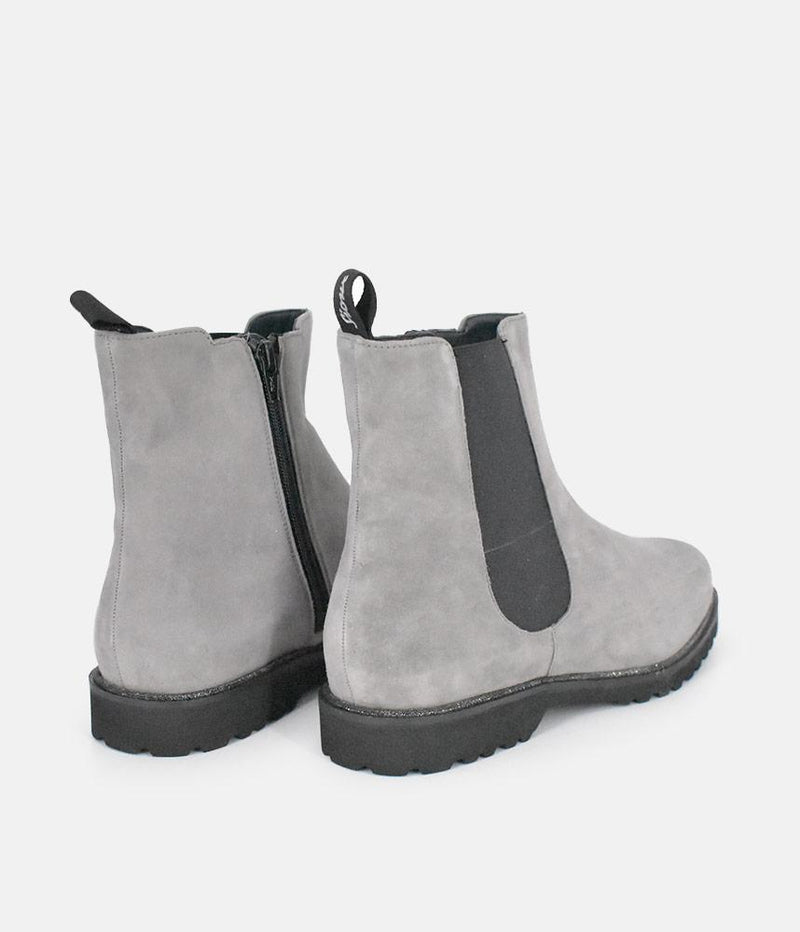 Sioux Premium Light Grey Suede Ankle Boots