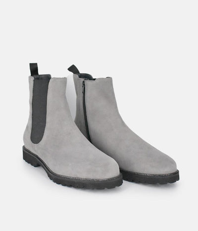 Sioux Premium Light Grey Suede Ankle Boots